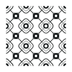 Seamless Geometric Square Pattern with Rounded Corners