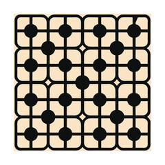 Seamless Geometric Square Pattern with Rounded Corners