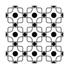 Seamless Geometric Square Pattern with Rounded Corners
