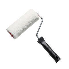 Clean Paint Roller with a White Cover and Black Handle