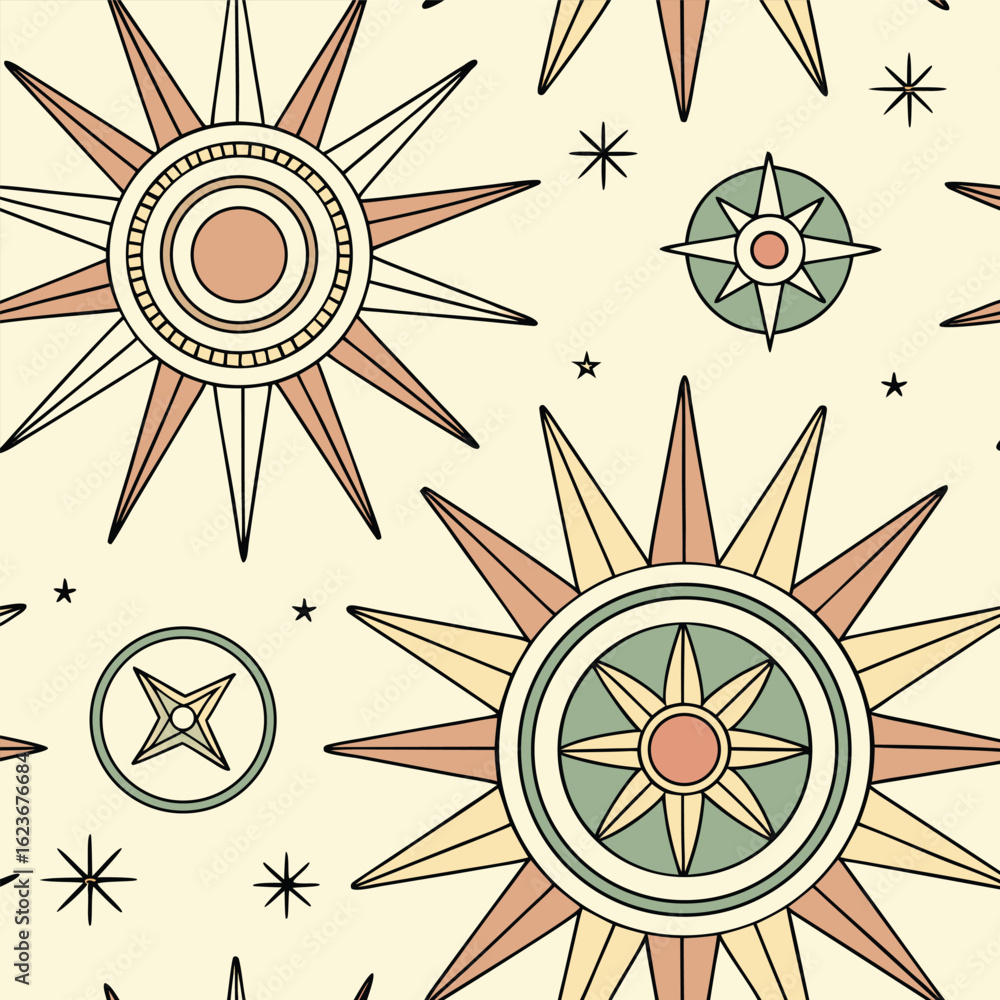 Poster abstract geometric pattern design with a playful combination of shapes and colors suitable for texti
