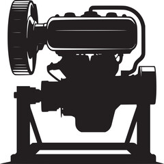 Vintage Engine Silhouette