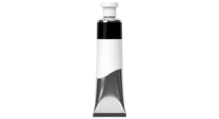 Isolated metal tube of paint