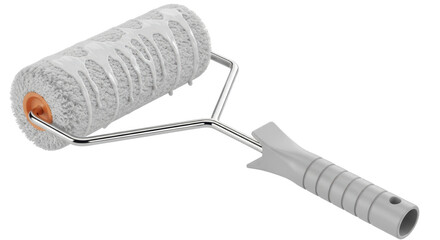 Isolated Paint Roller with Paint