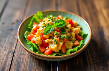 Quinoa salad. Healthy vegan lunch. Bowl of goodness.