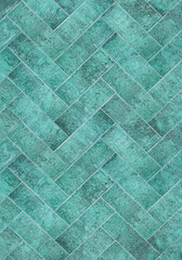 Textured Blue Tile with Classic Pattern for Wall and Floor