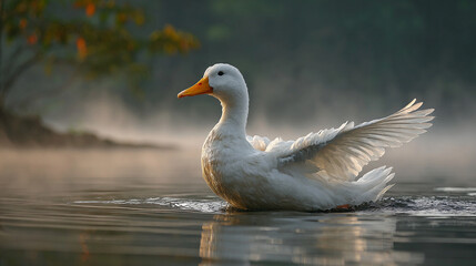 Fototapeta premium goose on the lake