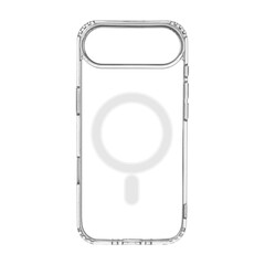 A clear silicone 17 Air case with MagSafe support on a white background offers sleek protection....