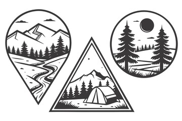 logo, label, brand clean background for cam and hunting mountaineering outdoor activities