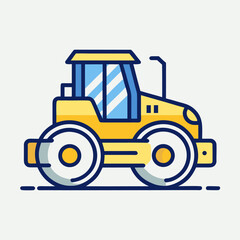 Road Roller Construction Vehicle Icon