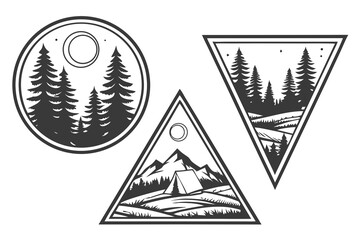 logo, label, brand clean background for cam and hunting mountaineering outdoor activities