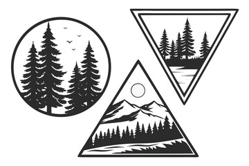 logo, label, brand clean background for cam and hunting mountaineering outdoor activities