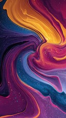 Abstract Swirling Paint Colors Background