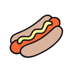 hot dog vector illustration