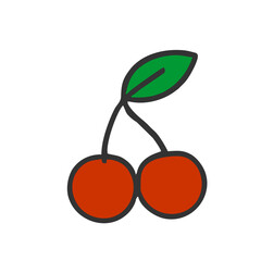 vector illustration of a cherry