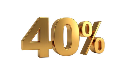 40% Off Sale -  Gold Discount Numbers for Marketing , Promotion