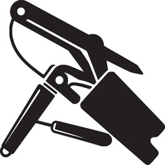Multi-tool Icon, Black and White Illustration