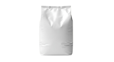 Blank white stand up pouch bag isolated on transparent background, a versatile packaging mockup for food products, perfect for showcasing your brand and design in a clean and modern way