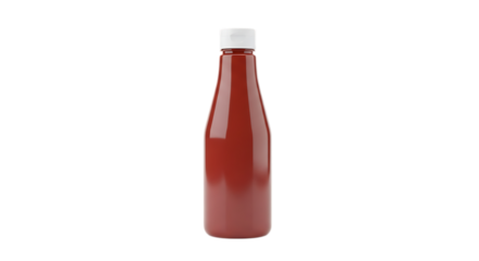 Bottle of ketchup isolated on transparent background, a classic condiment for adding flavor to meals, perfect for barbecues, picnics, and enhancing the taste of various dishes
