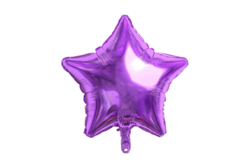 A purple star made of foil