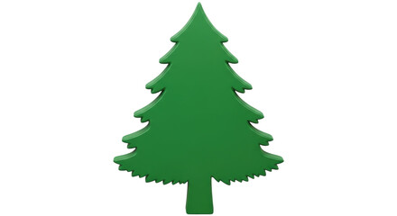 Isolated Green Christmas Tree Shape
