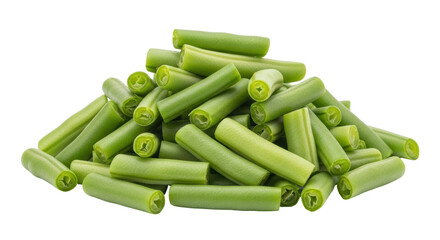 Isolated Green Beans Pile