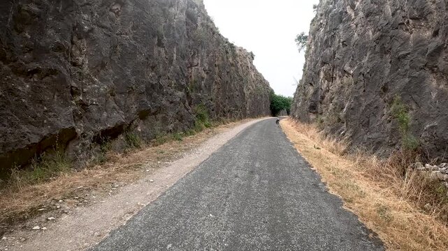 greenway Via verde del aceite between Cabra and Dona Mencia, province of Cordoba, Andalusia, Spain