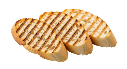 Isolated Grilled Bread Slices