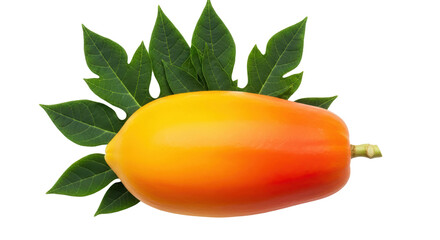 Isolated Yellow-Orange Papaya