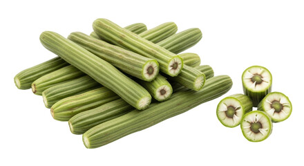Isolated drumstick vegetables