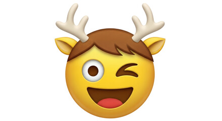 Isolated Reindeer Emoji