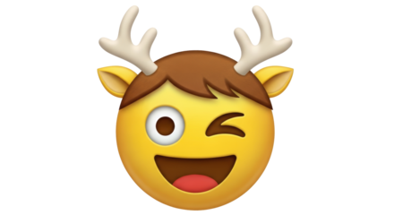 Isolated Reindeer Emoji