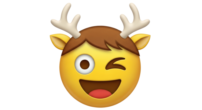 Isolated Reindeer Emoji