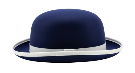 Isolated Navy Blue Bowler Hat