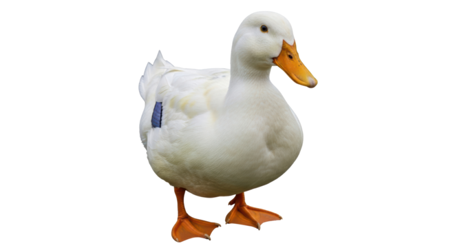 Isolated White Duck