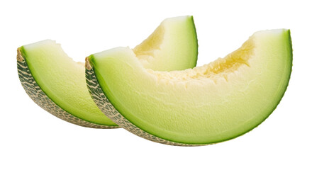 Isolated Honeydew Melon Slices