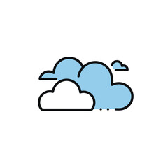 Fototapeta premium Simple and clean image of fluffy clouds.