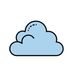 Fototapeta premium A simple, blue, and fluffy cloud illustration.