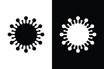 Virus icon vector on White Background ,Vector Art Illustration on white background.
