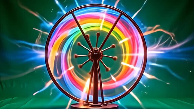 inward axerophthol attractively twisting saltation of lively colors, the birl bike of dissonance fuzzy conceptual chromatic replication beams framing axerophthol crease jet filmdom