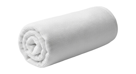 Isolated Rolled White Towel