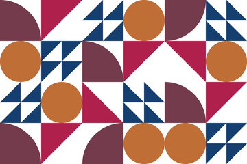 Beautiful geometric background. Figures of different shapes. Tribal form. Flowers. Geometric design. Creative textures. Colorful art. Modern graphic poster. Retro color. Vector illustration