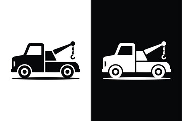 Tow truck icon vector on White Background ,Vector Art Illustration on white background.