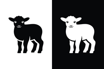 Lamb icon vector on White Background ,Vector Art Illustration on white background.