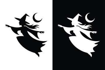 Witch icon vector on White Background ,Vector Art Illustration on white background.