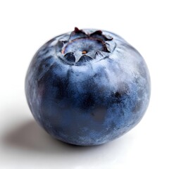 Obraz premium Single ripe blueberry on a white background