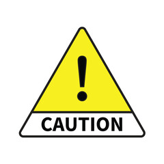 Caution Warning Triangle Sign with Exclamation Mark