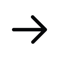Rounded Forward Arrow Right Icon – Minimalist Directional Symbol for UI & Web Navigation