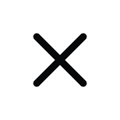 Rounded Close Icon – Stylized X Symbol with Blue Dot for UI Dismissal