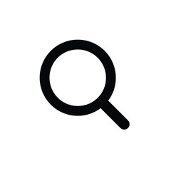 Search Icon with Blue Dot – Modern Magnifying Glass Symbol for Interactive UI and Web Applications